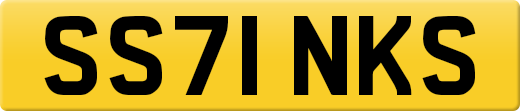 SS71 NKS private number plate